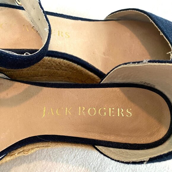 Jack Rogers Palmer Espadrilles Womens 8 navy blue - Picture 7 of 8